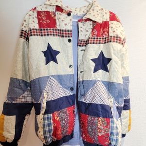 Vintage style quilted patchwork jacket